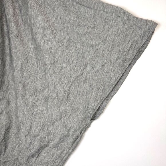 Sundance Crinkle Poncho Top Women Medium Gray Crochet Trim Oversized Boho Blouse - Picture 8 of 12